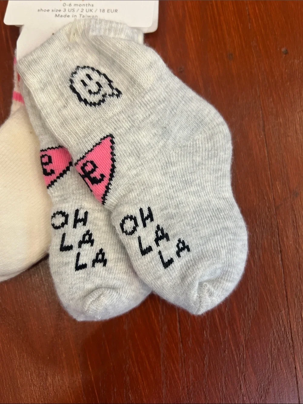 Gymboree Baby Girl Pink & Gray Ankle Sock Duo